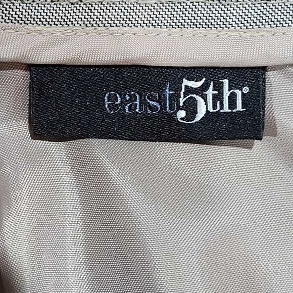 East 5th Womens 2pc Tan A-line Skirt Suit Set Size 8 - Picture 10 of 14